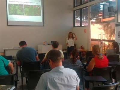 Palestra sobre viroses em pimentão, durante Curso de Produção Integrada de Pimentão.