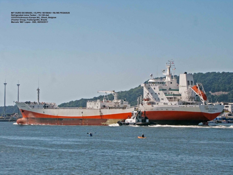 Citrosuco investe em Navio Gigantescos como o da foto acima Ouro do Brasil (Foto Ilustrativa) 