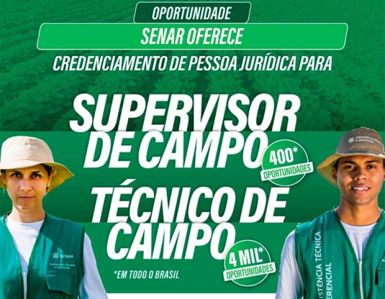 Senar abre credenciamento para supervisores e técnicos de campo de ATeG